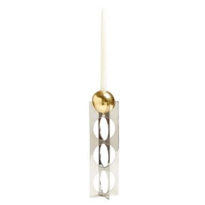 Berlin Candle stick - / Large - H 35 cm by Jonathan Adler Gold/Silver/Metal