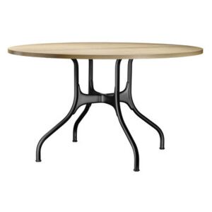Milà Round table - / Metal & wood - Ø 130 cm by Magis Black/Natural wood