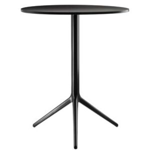 Central Foldable table - H 72 cm x Ø 60 cm - Varnished alu version by Magis Black