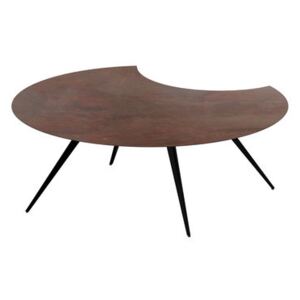 Dara Coffee table - / Trimmed - Stratified oxidisation effect - Ø 100 cm by Zeus Brown/Copper