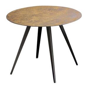 Lara Coffee table - / Rust effect steel - Ø 60 cm by Zeus Yellow/Brown