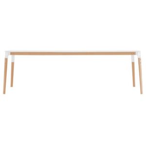 Steelwood Rectangular table - Rectangular - two colours by Magis White/Natural wood