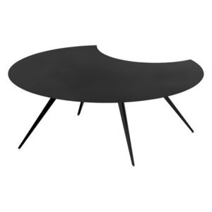 Dara Coffee table - / Trimmed - Epoxy painted steel - Ø 100 cm by Zeus Black