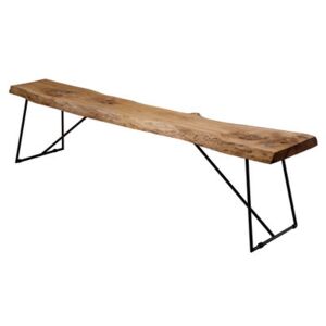 Old Times Bench - / L 190 cm - Wood by Zeus Black/Natural wood