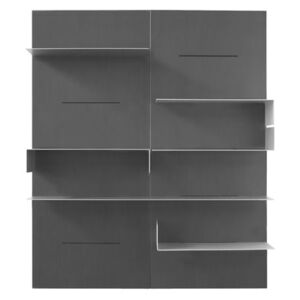IWall Bookcase - composition with 2 boards - L 160 x H 190 cm by Zeus Black