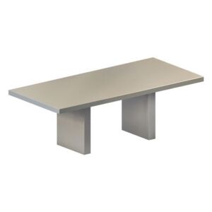 Tommaso OUTDOOR Rectangular table - / 180 x 90 cm - Painted steel by Zeus Grey