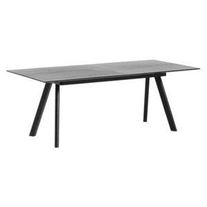 CPH 30 Extending table - / L 200 to 400 x W 90 cm - Linoleum by Hay Black