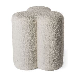 Clover Pouf - / Terry loop fabric by Pols Potten White/Beige
