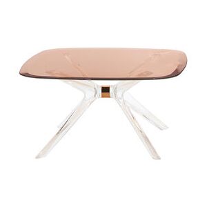 Blast Coffee table - / Glass - 80 x 80 cm by Kartell Pink/Transparent