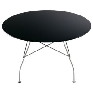 Glossy Round table by Kartell Black