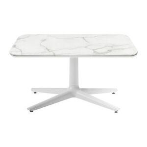 Multiplo indoor/outdoor - Coffee table - / Marble effect - 99 x 99 cm by Kartell White