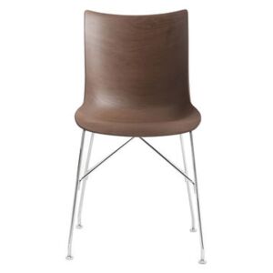 P/Wood Chair - / Moulded wood by Kartell Natural wood