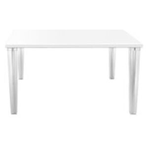 Top Top Square table - 130 cm - Glass top by Kartell White