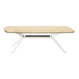 Blast Coffee table - / Glass - 130 x 80 cm by Kartell Yellow/Transparent