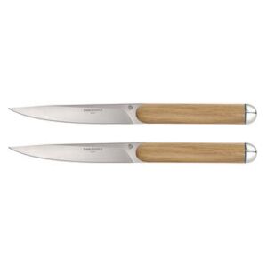 Royal Chef Steak knife - / Set of 2 - Oak by Christofle Natural wood