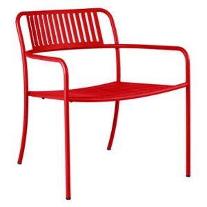 Patio Lames Low armchair - / Slats - Stainless steel by Tolix Red/Orange
