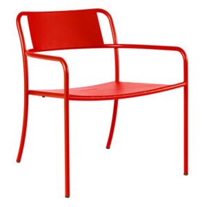 Patio Low armchair - / Stainless steel by Tolix Red/Orange