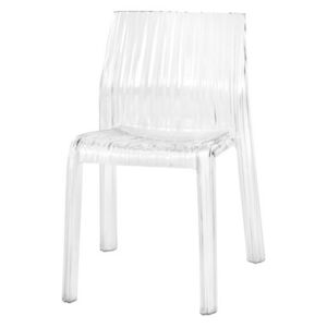 Frilly Stacking chair - transparent / Polycarbonate by Kartell Transparent
