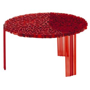 T-Table Basso Coffee table - H 28 cm by Kartell Red