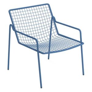 Rio R50 Stackable low armchair - / Metal by Emu Blue