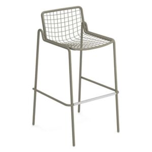 Rio R50 Stackable bar stool - / H 74 cm - Metal by Emu Grey