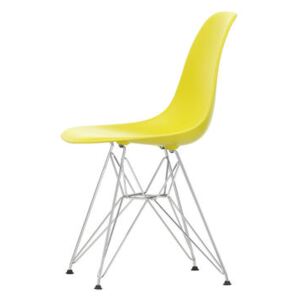 DSR - Eames Plastic Side Chair Chair - / (1950) - Chromed legs by Vitra Yellow