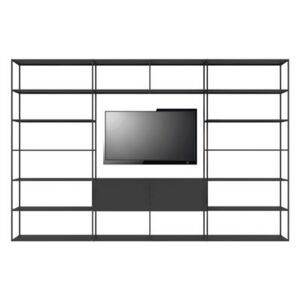 Easy Irony TV Bookcase - / Compo G - L 352 x H 226 cm by Zeus Black
