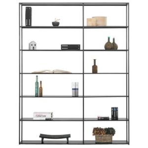 Easy Irony Bookcase - L 178 x H 226 cm - Easy to build by Zeus Black