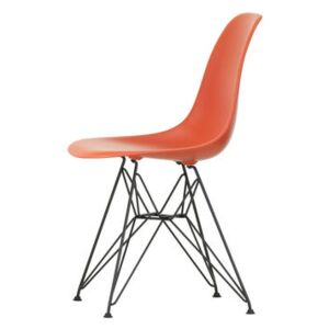 DSR - Eames Plastic Side Chair Chair - / (1950) - Black legs by Vitra Red
