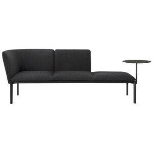 ADD Straight sofa - 3 seats - Removable shelf - L 187 cm by Lapalma Grey/Black