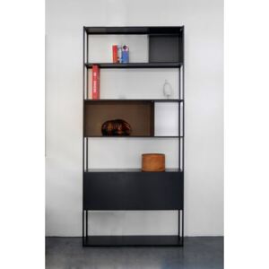 Easy Irony Bookcase - / With drawer units - L 104 x H 226 cm by Zeus Brown/Black/Copper