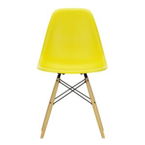 DSW - Eames Plastic Side Chair Chair - / (1950) - Light wood by Vitra Yellow
