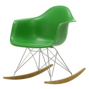 RAR - Eames Plastic Armchair Rocking chair - / (1950) - Chromed legs & light wood by Vitra Green