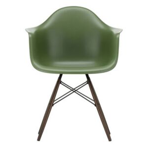 DAW - Eames Plastic Armchair Armchair - / (1950) - Dark wood legs by Vitra Green