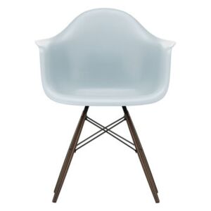 DAW - Eames Plastic Armchair Armchair - / (1950) - Dark wood legs by Vitra Blue/Grey