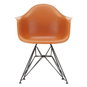 DAR - Eames Plastic Armchair Armchair - / (1950) - Black legs by Vitra Orange