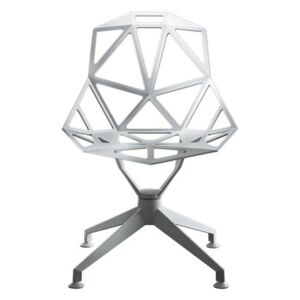 Chair One 4Star Swivel armchair - Metal by Magis White