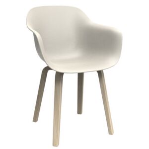 Substance Armchair - Polypropylene & wooden feet by Magis White/Natural wood