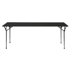 Officina Outdoor Rectangular table - 200 x 90 cm - Steel top by Magis Black