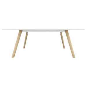 Pilo Rectangular table by Magis White/Natural wood