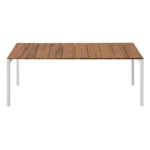 Maki Extending table - / Teak - L 219 to 299 cm by Kristalia White/Natural wood