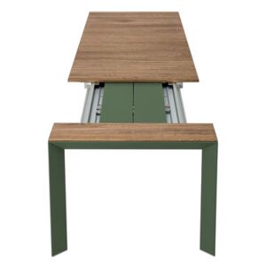 Nori Extending table - / Teak - L 199 to 279 cm by Kristalia Green/Natural wood
