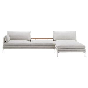 William Corner sofa - Fabric - L 328 cm - Right angle by Zanotta Grey