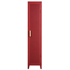 Vestiaire Penderie Storage - 1 door - Perforated steel & wood by Tolix Red
