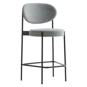 Series 430 Bar stool - / Rembourré - Tissu - H 65 cm by Verpan Grey
