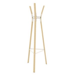 Steelwood Standing coat rack by Magis White/Natural wood