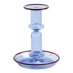 Flare Medium Candle stick - / H 14 cm - Glass by Hay Blue