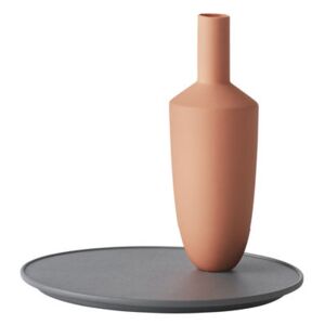 Balance Vase - / Vase + Tray by Muuto Orange/Grey