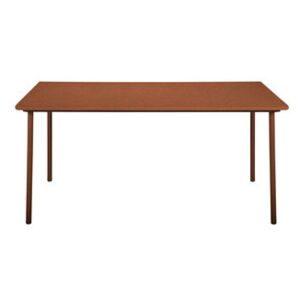 Patio Rectangular table - / Stainless steel - 160 x 100cm by Tolix Red/Orange
