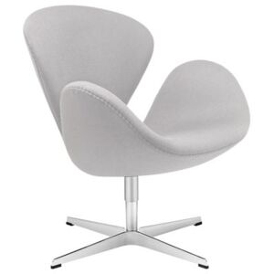 Swan chair Swivel armchair - Fabric version by Fritz Hansen Grey
